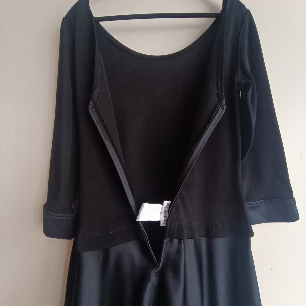 Vintage Holt Renfrew Black Evening Gown - Size 12 Modern 8-10 - Picture 8 of 13